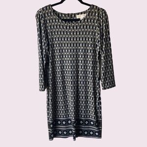 Micheal Kors Long Sleeve Oval Print Dress